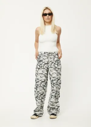 AFENDS Womens Linger - Cargo Pants - Black Floral