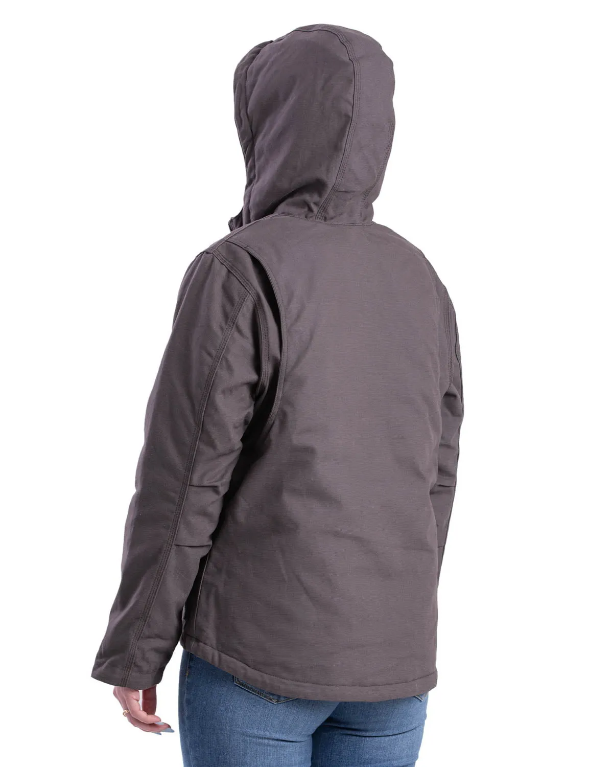 Berne Ladies Titanium 100% Cotton Ladies Hooded Jacket