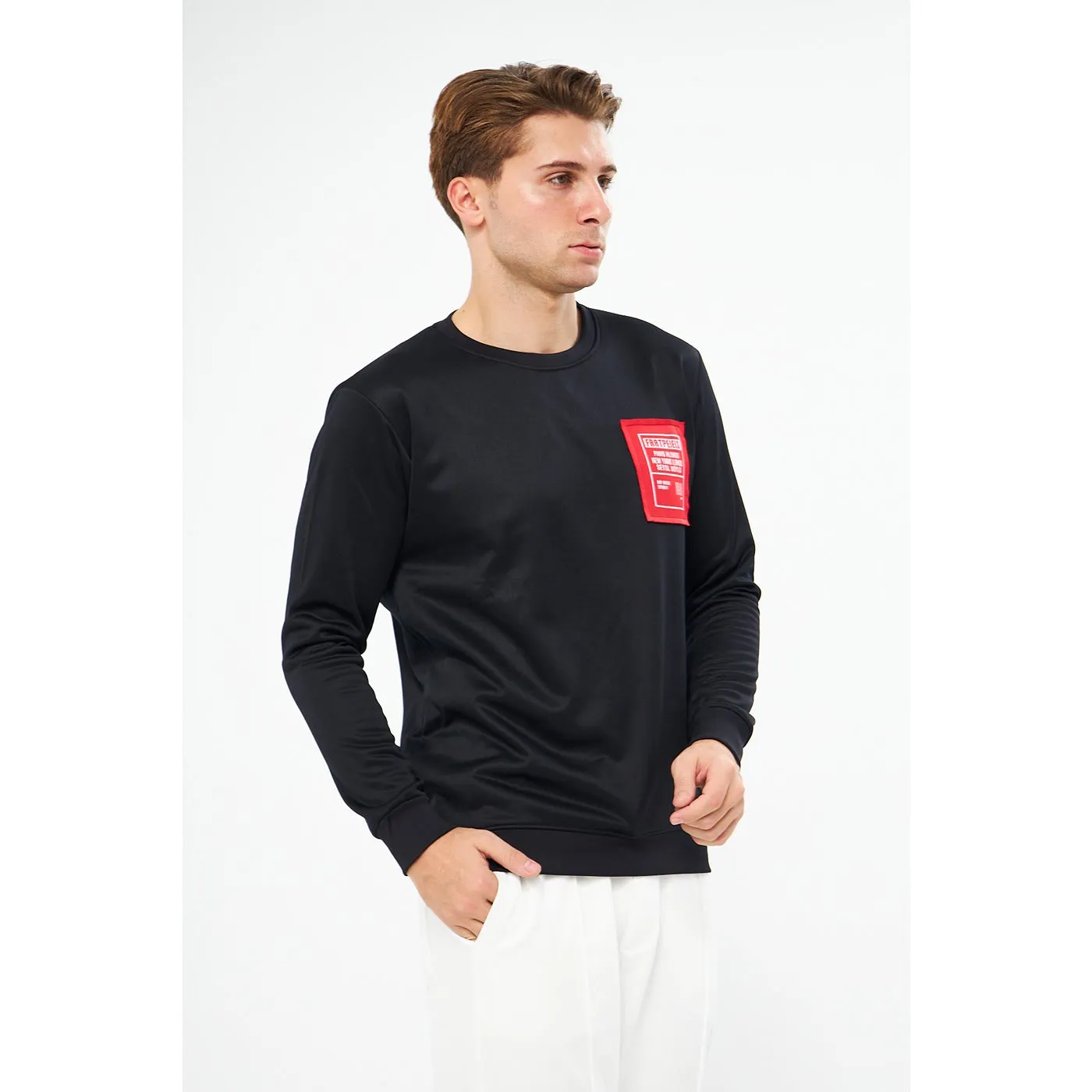 Black Raw Patch Sweatshirt