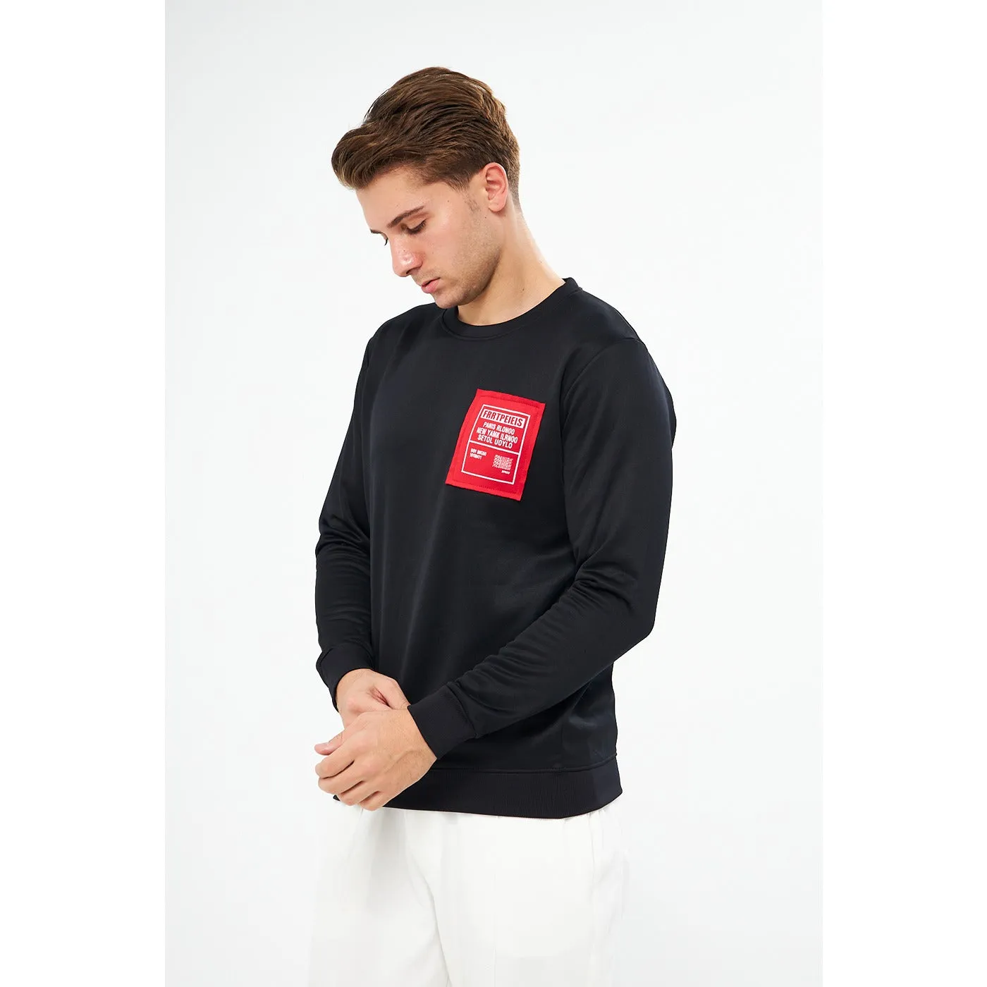 Black Raw Patch Sweatshirt