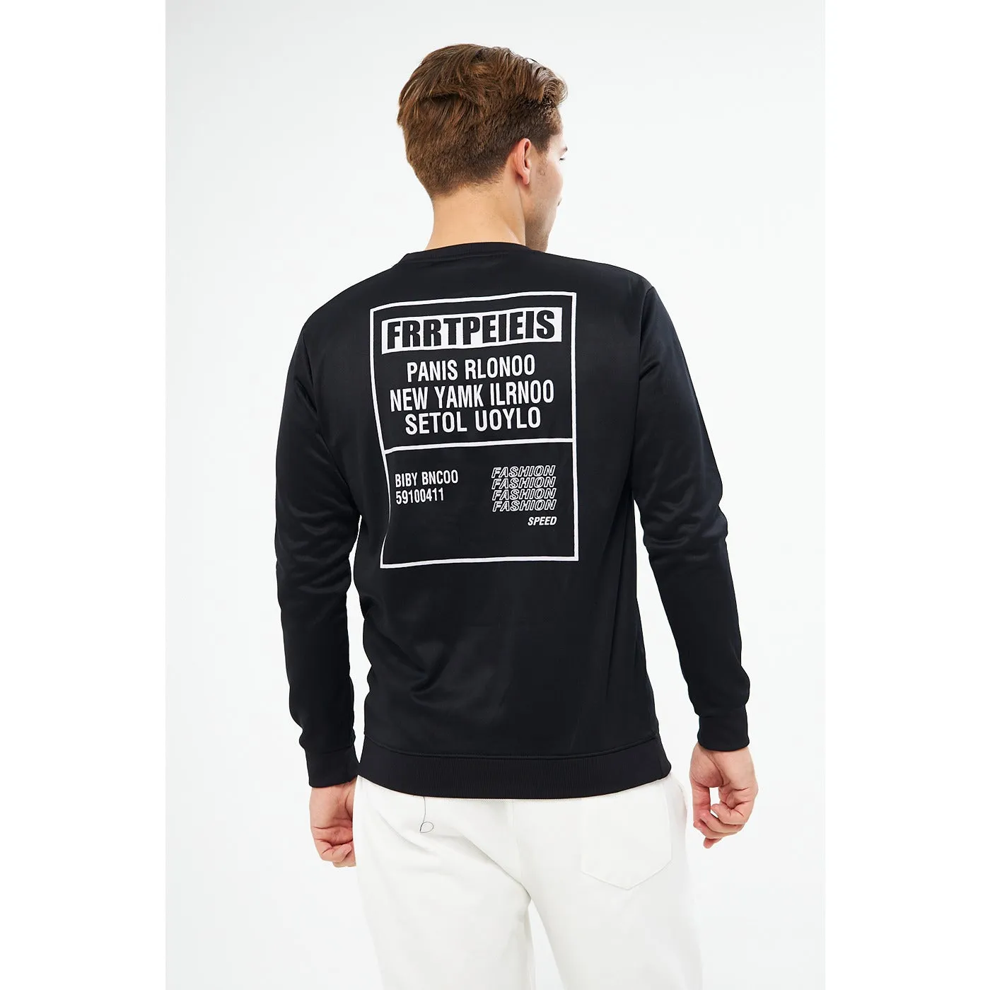 Black Raw Patch Sweatshirt