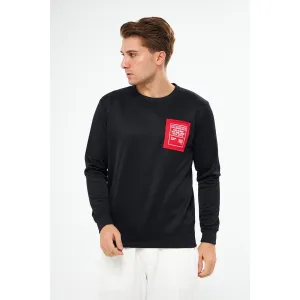 Black Raw Patch Sweatshirt