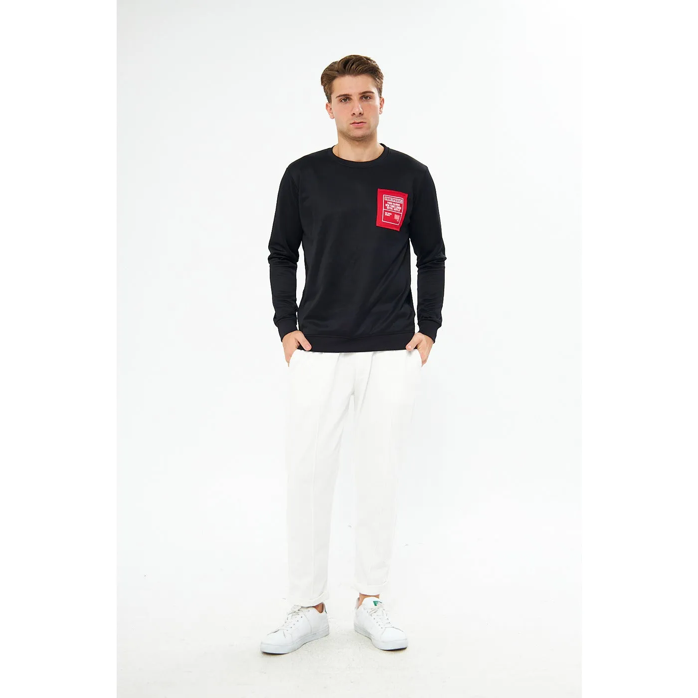 Black Raw Patch Sweatshirt