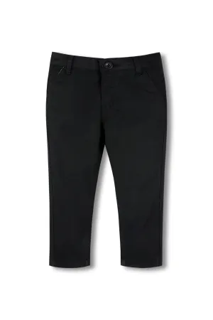 Boys Black Twill Pants