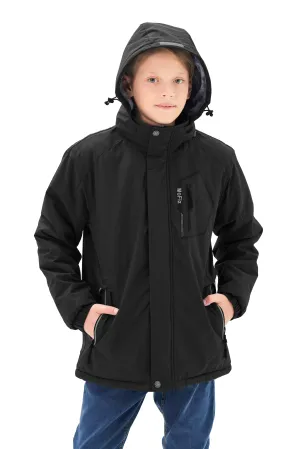 Boys' Winter Ski Warm Hooded Jacket