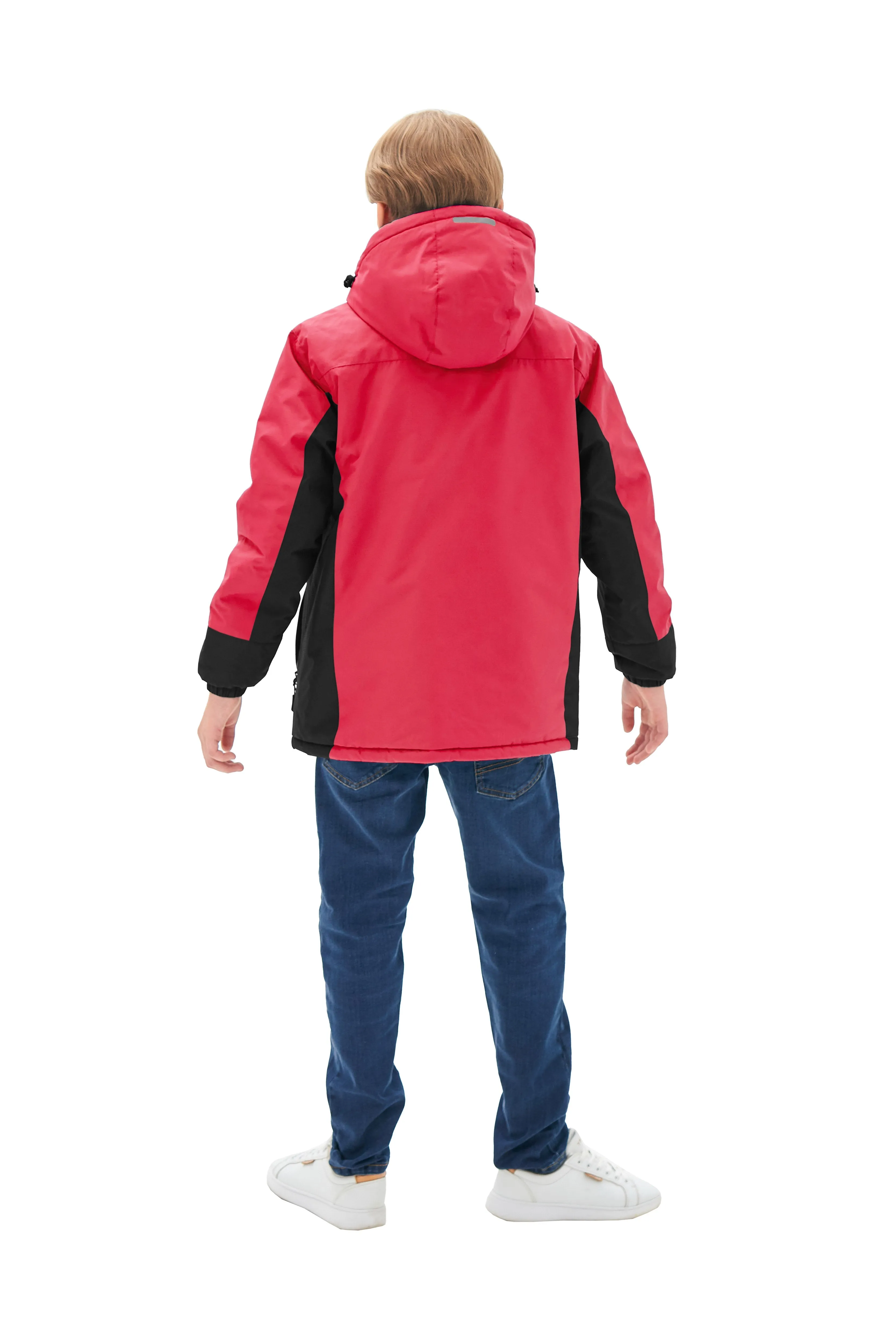 Boys' Winter Ski Warm Hooded Jacket