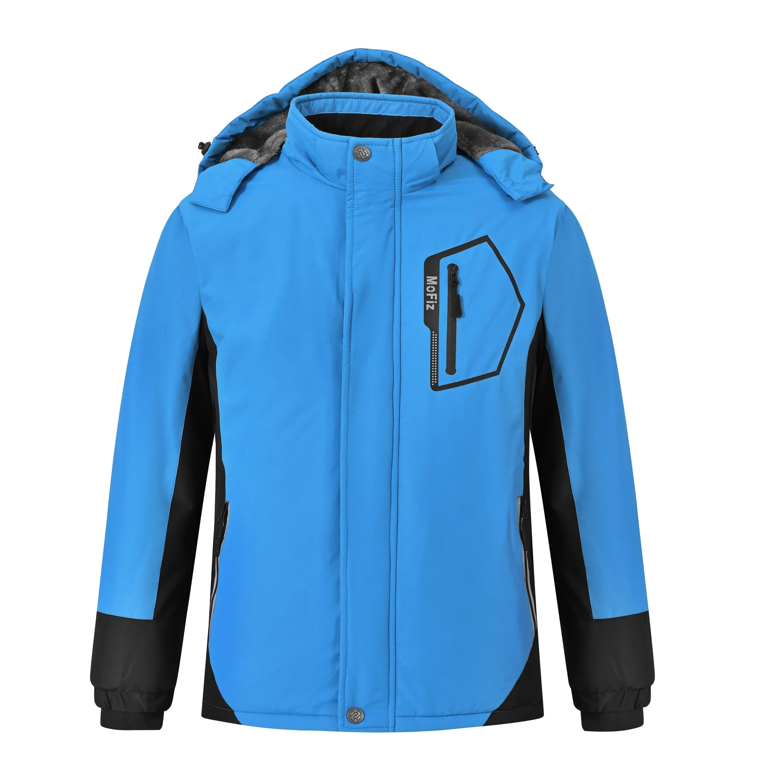 Boys' Winter Ski Warm Hooded Jacket