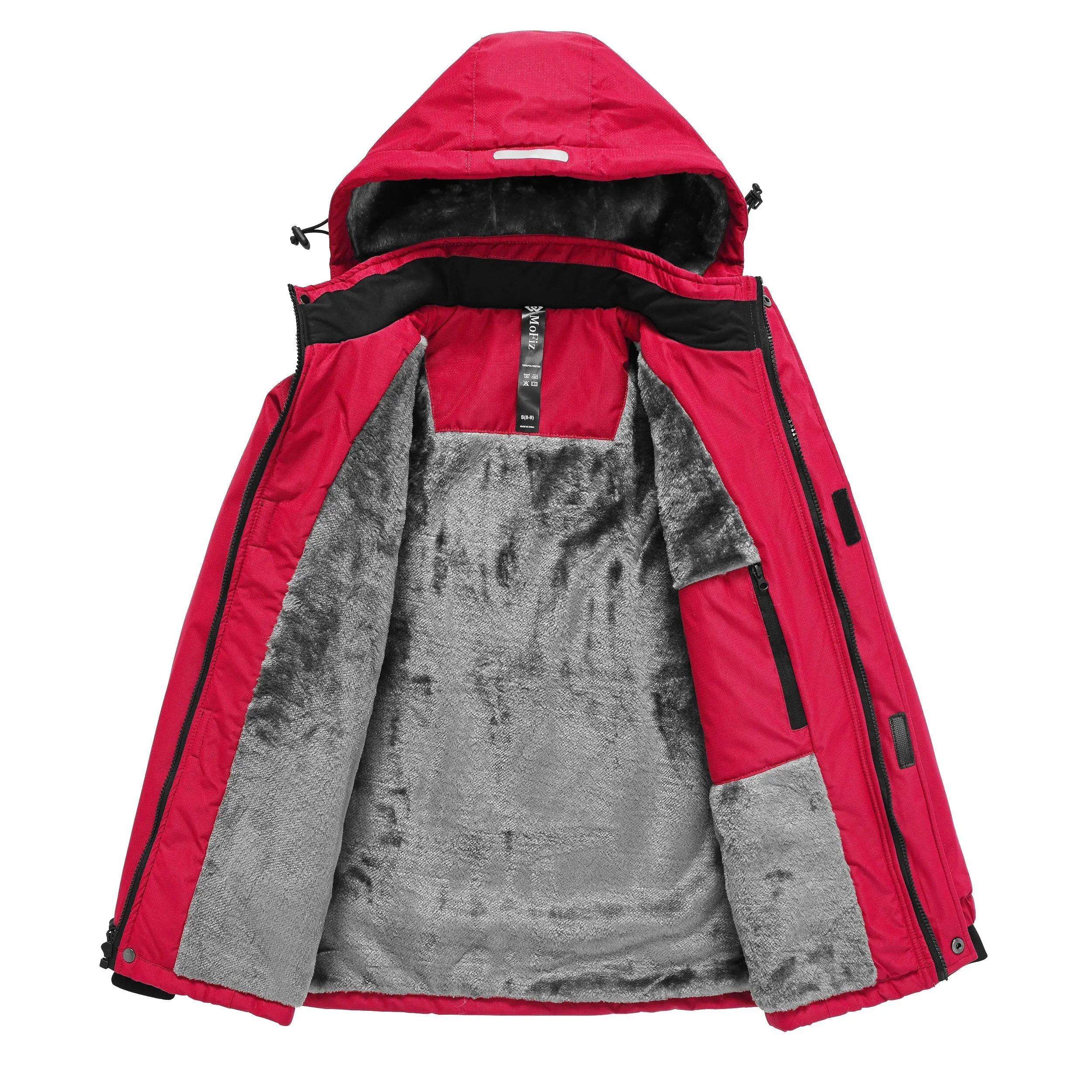 Boys' Winter Ski Warm Hooded Jacket