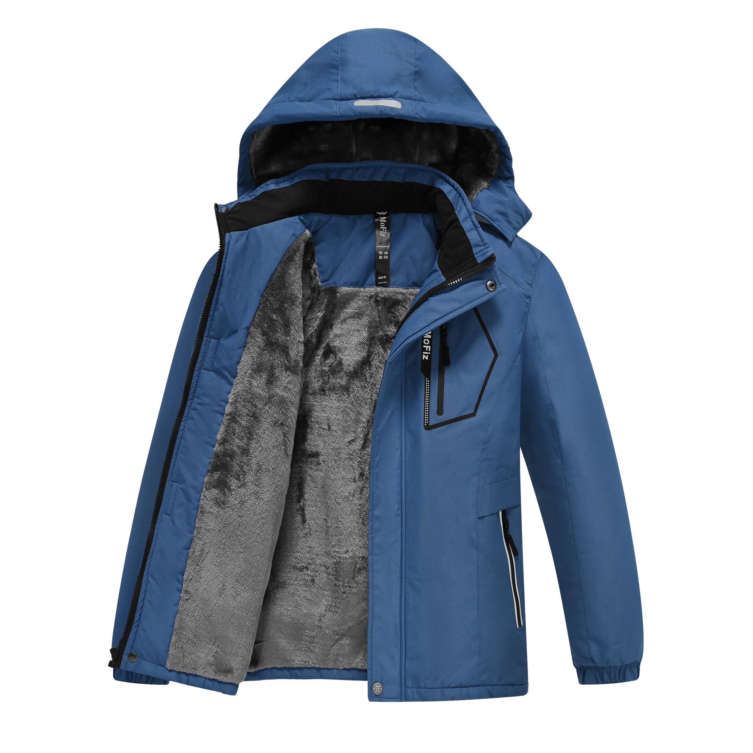 Boys' Winter Ski Warm Hooded Jacket