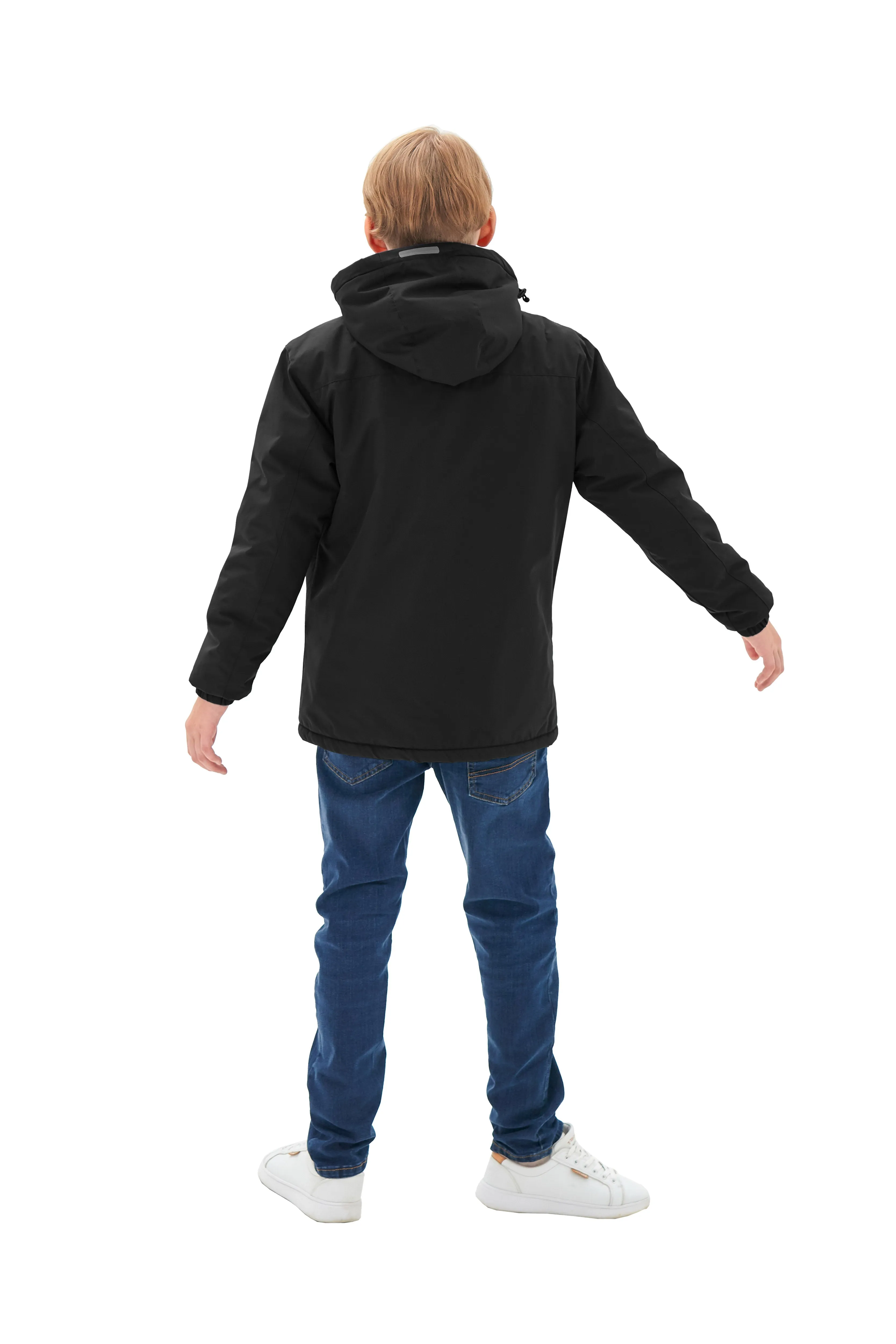 Boys' Winter Ski Warm Hooded Jacket