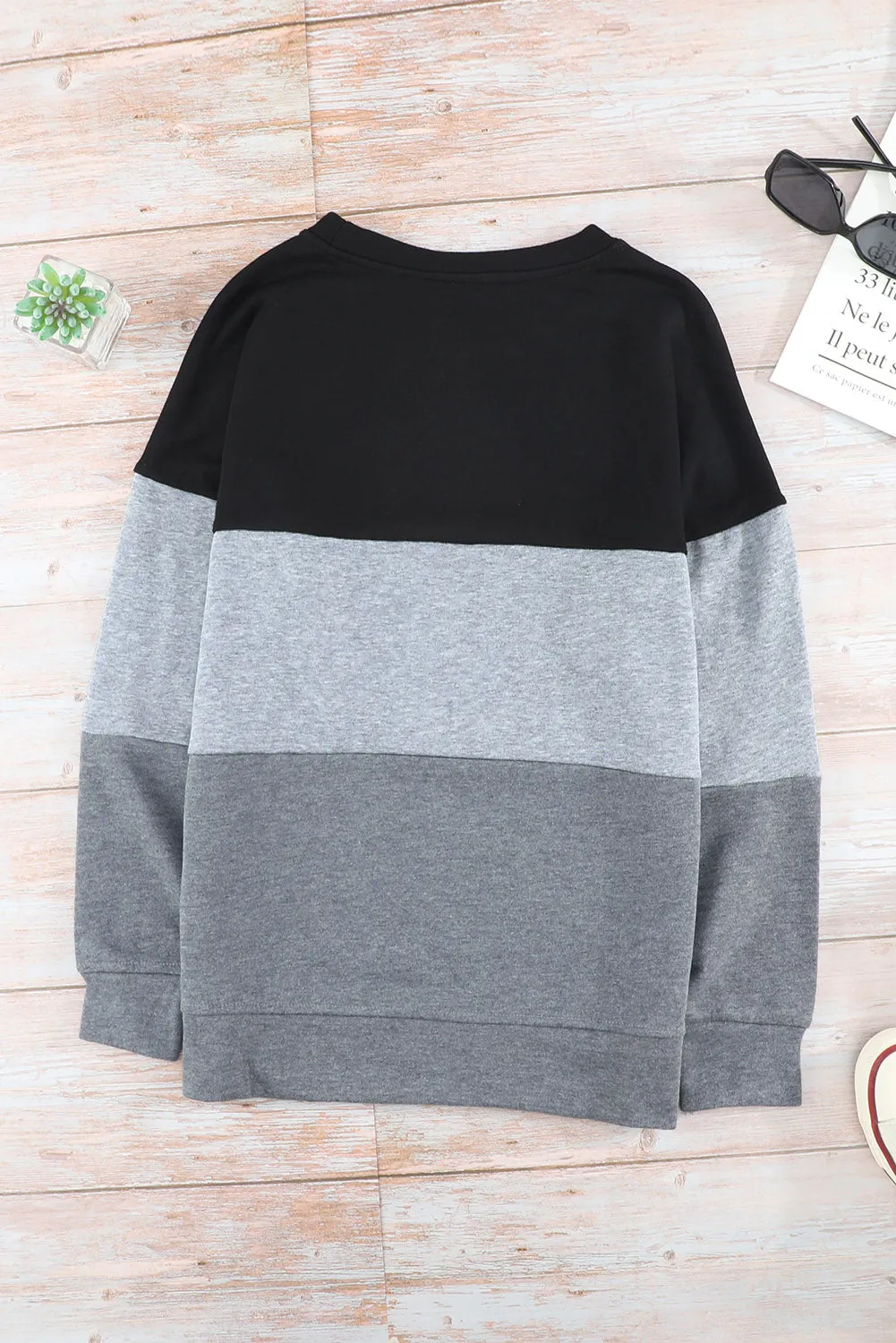 Contrast Stitching Sweatshirt