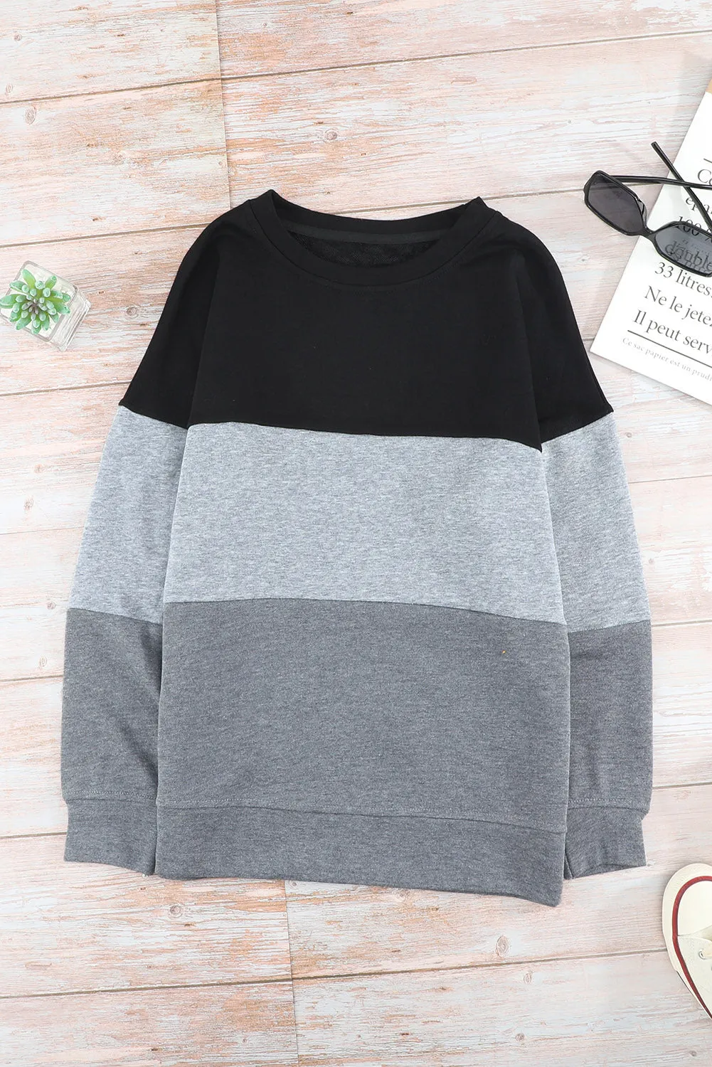 Contrast Stitching Sweatshirt