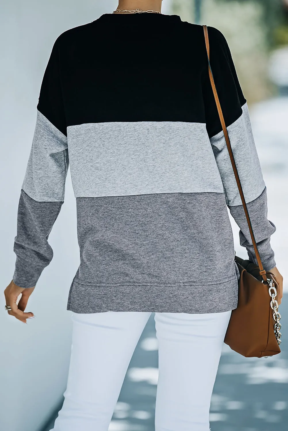 Contrast Stitching Sweatshirt