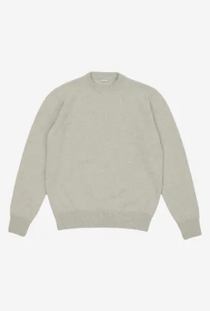 Crewneck Lambswool Shetland Blend Stone