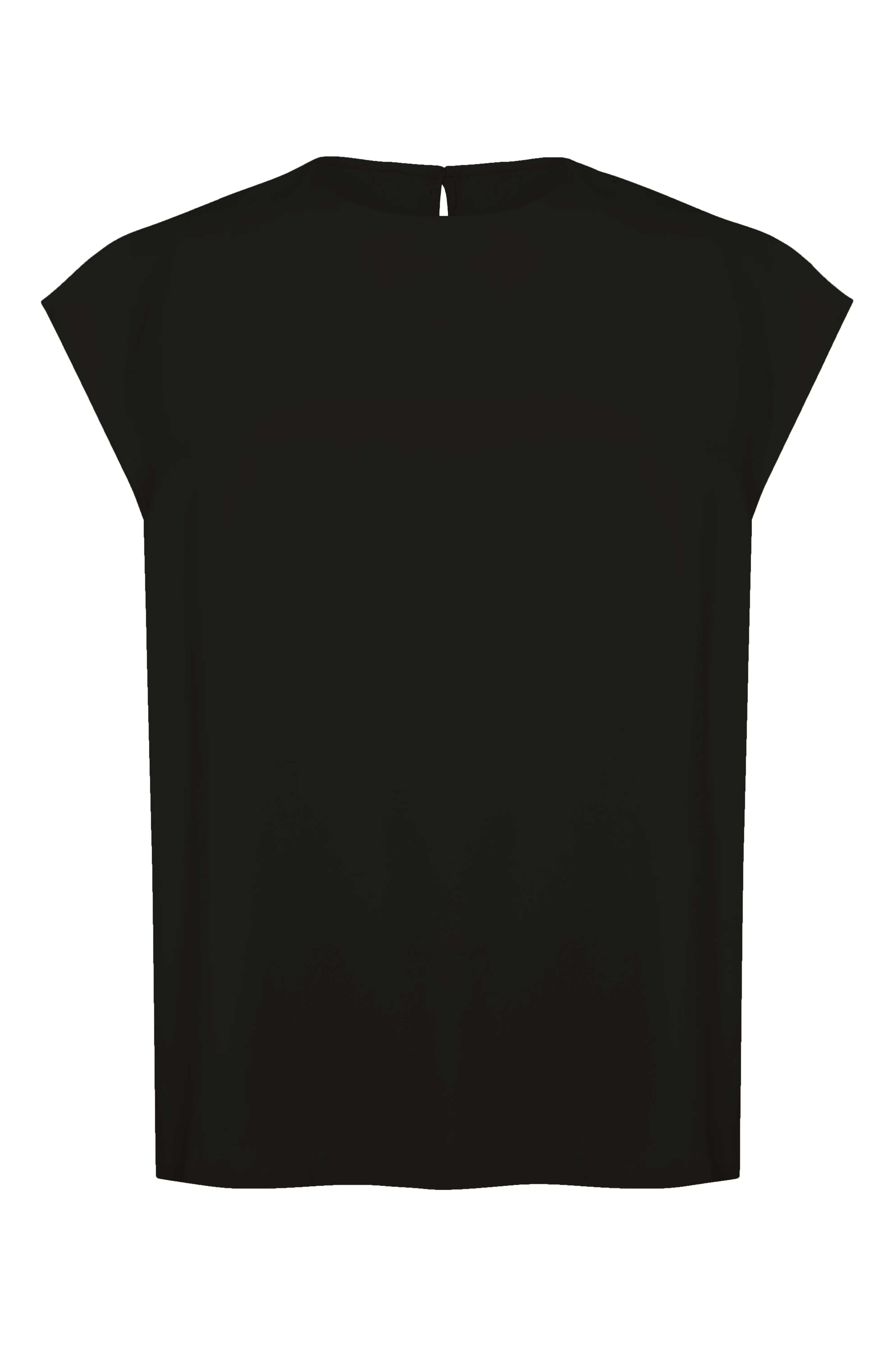 Dasha Sleeveless Top Black Viscose Crepe