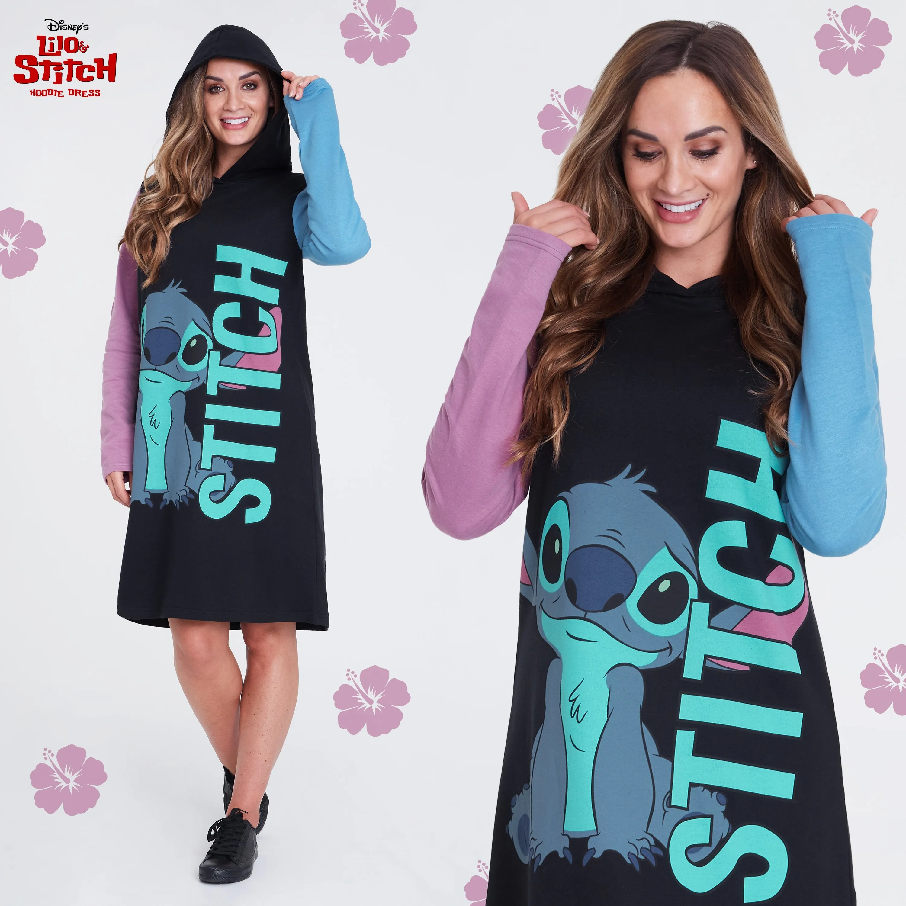 Disney Jumper Dresses for Women, Ladies Sweatshirt Dress, Stitch Gifts