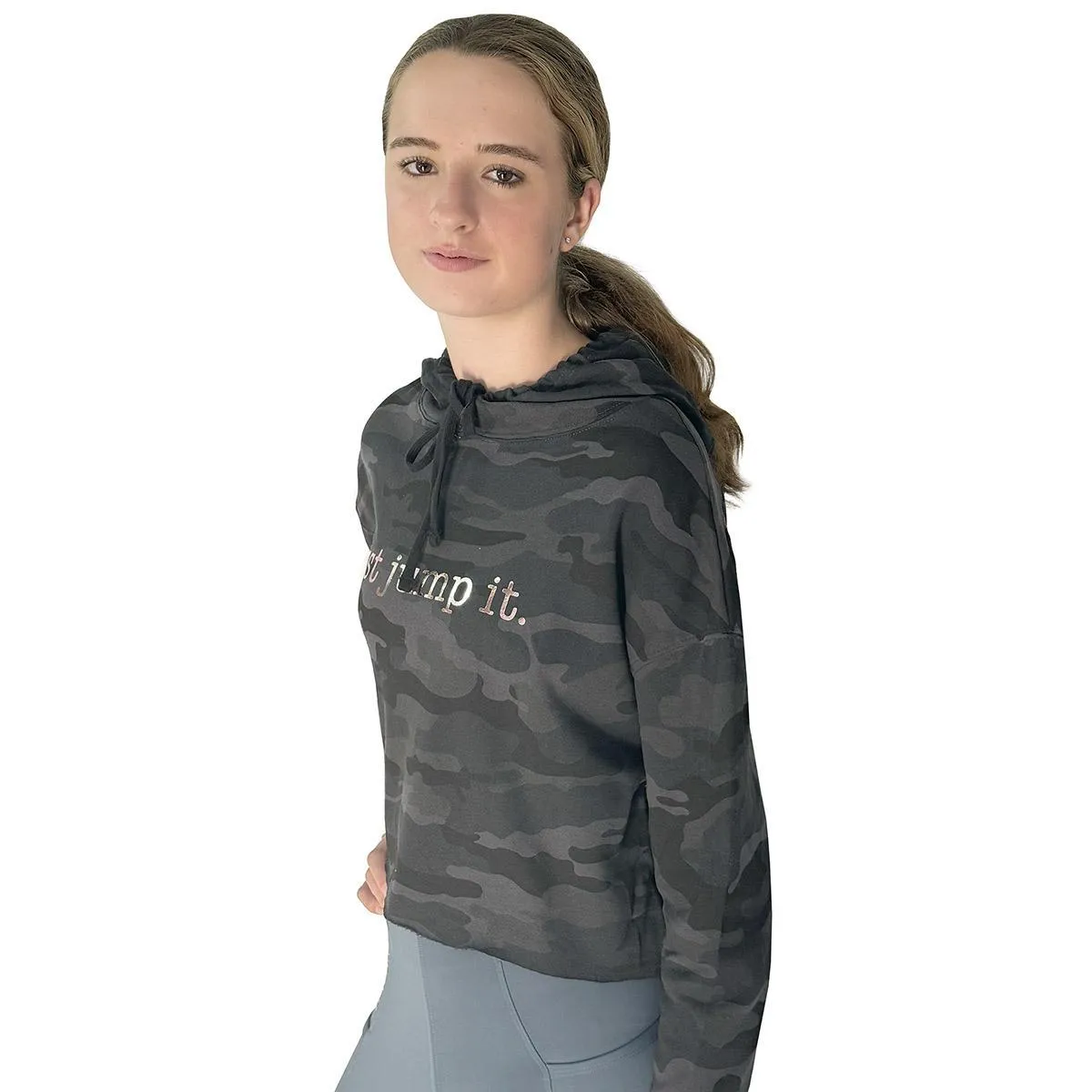 Equine & Design "Just Jump It" Cropped Hoodie