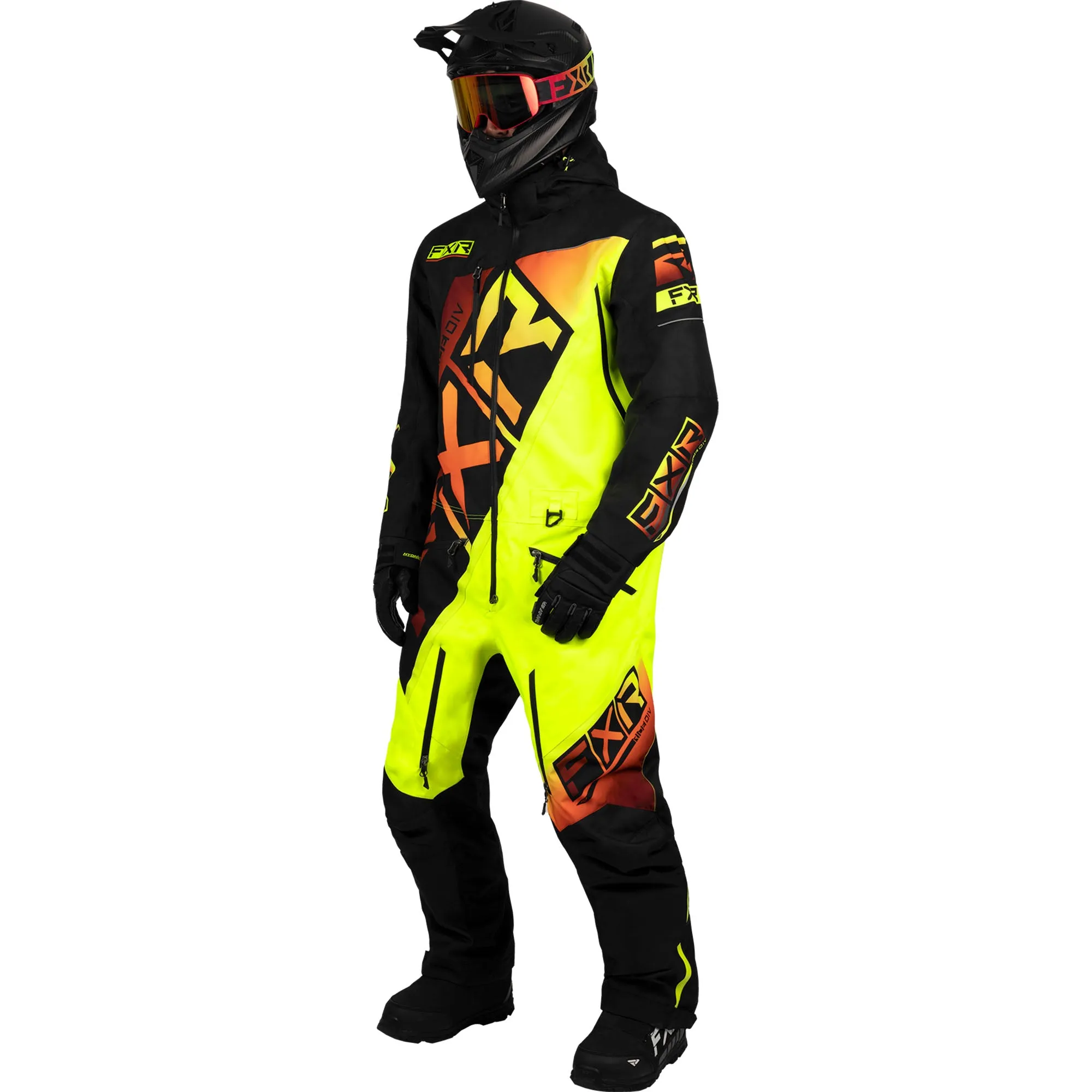 FXR CX Lite Snowmobile Monosuit Black/Inferno Yellow