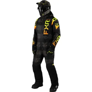 FXR  Mens Helium Lite Snowmobile Monosuit Uninsulated Black Plaid Inferno