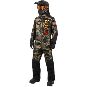 FXR  Mens Helium Lite Snowmobile Monosuit Uninsulated HydrX Pro Camo Sunset