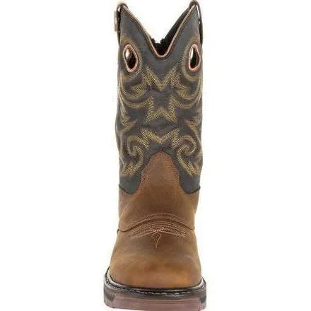 Georgia Men's Carbo-Tec LT 11" Pull-On WP Western Work Boot -Brown GB00266