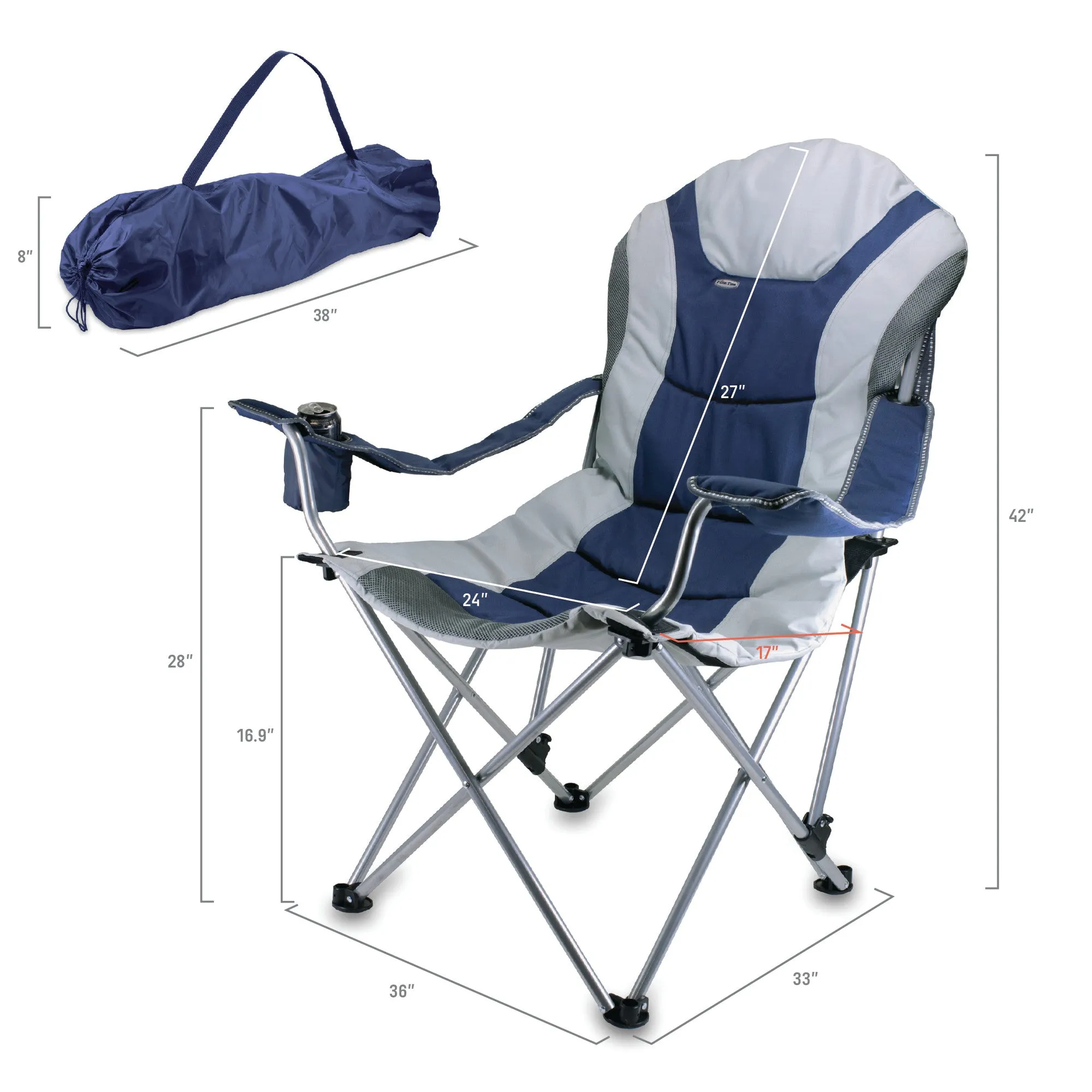 Georgia Tech Yellow Jackets - Reclining Camp Chair