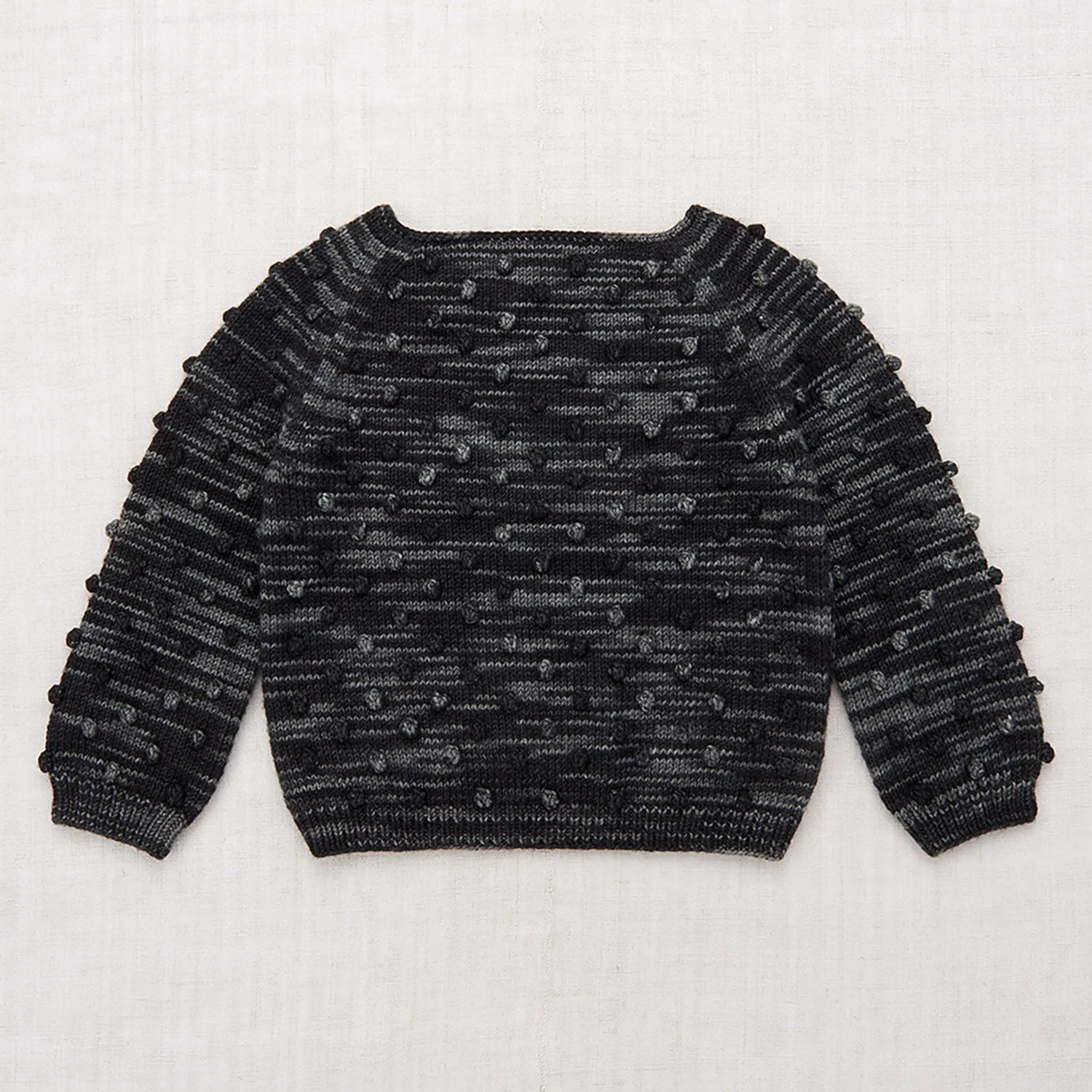 Hand Knit Merino Wool Original Popcorn Sweater - Licorice