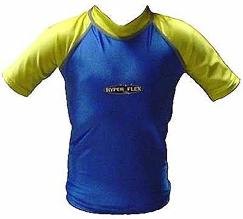 Hyperflex Children's Rash Guard, Blue/Yellow (2, 8, 10, 12, 14, 16)