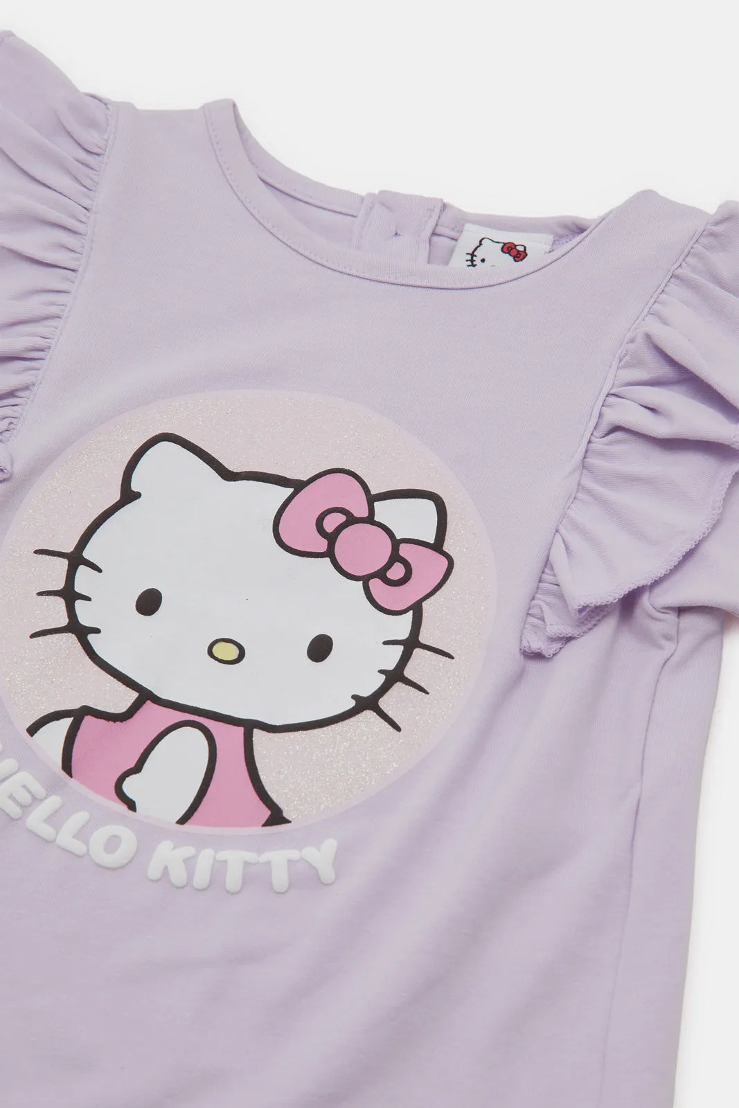 Infant Girls Lilac Hello Kitty Embellished T-Shirt