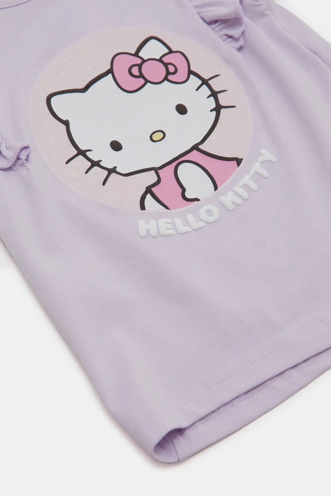 Infant Girls Lilac Hello Kitty Embellished T-Shirt