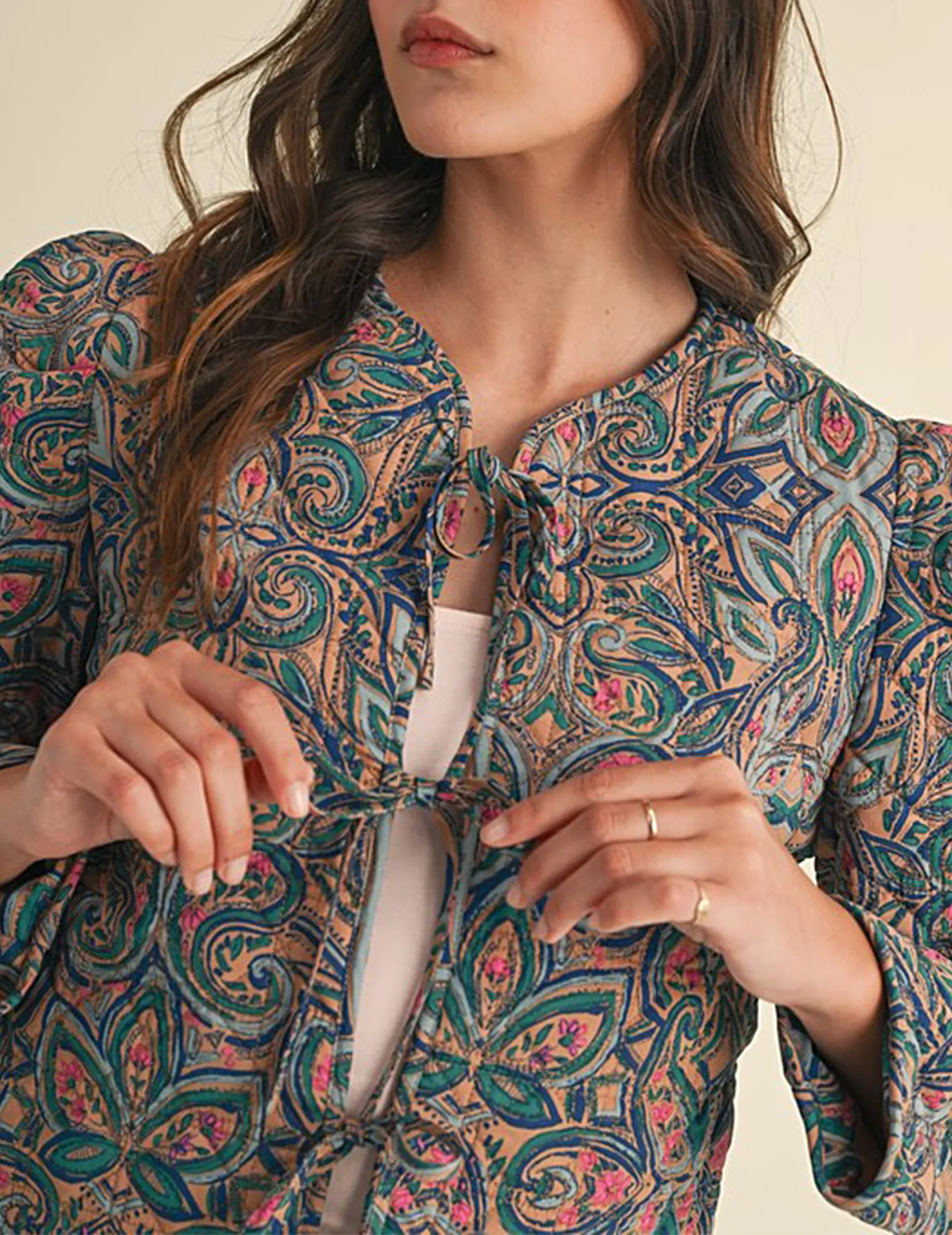 Isla Quilted Paisly Jacket