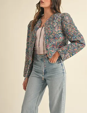 Isla Quilted Paisly Jacket