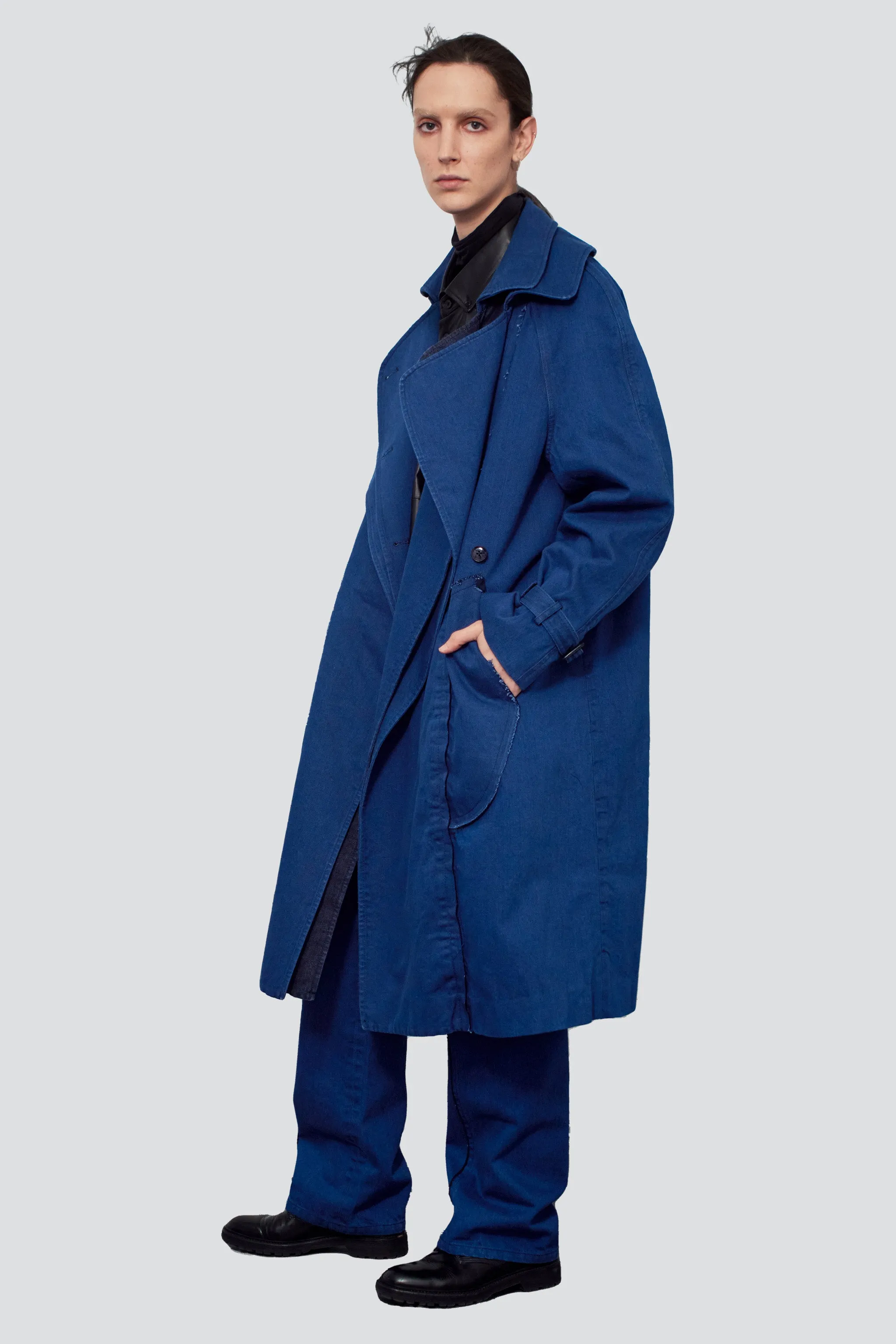 Jarman Blue Double Trenchcoat