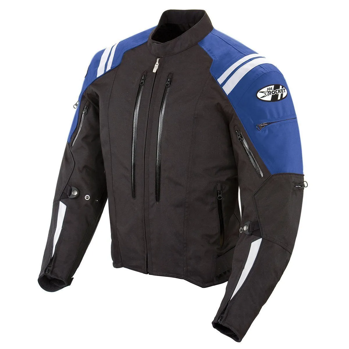 Joe Rocket 'Atomic 4.0' Mens Black/Blue Textile Motorcycle Jacket