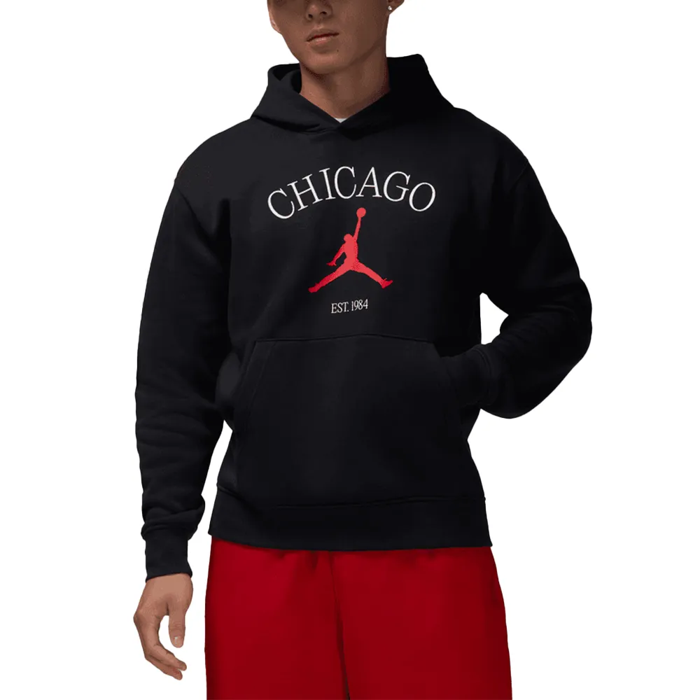 Jordan Chicago Pullover Hoodie 'Black'