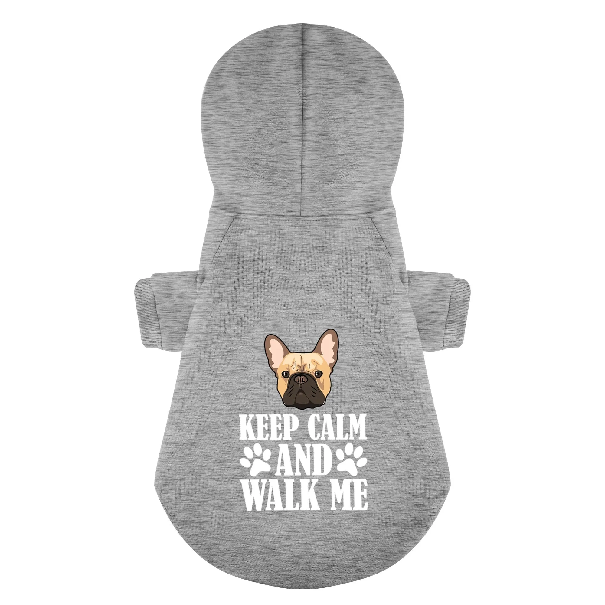 keep calm and walk with me - Personalized French Bulldog Hoodies with Funny Quotes – Stylish, Cozy, and Premium 100% Cotton