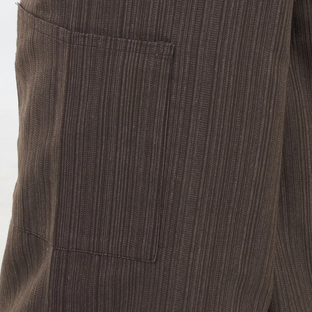 Mahogany Brown Men's Pinstripe Thai Fisherman Pants