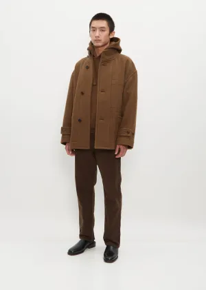 Men's Boxy Duffle Coat — Olive Brown