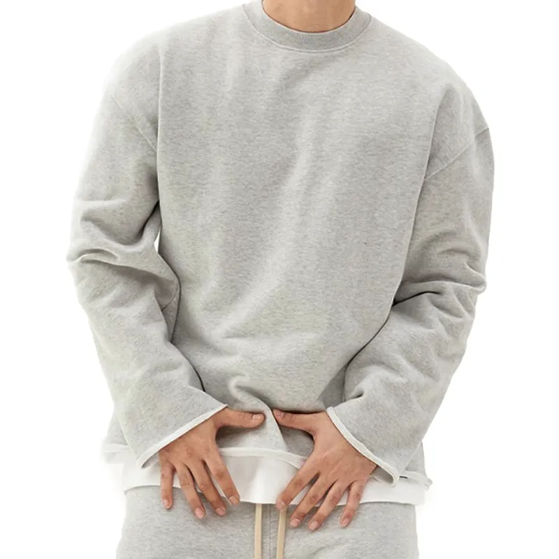 Men's Fashion Solid Color Loose Fit Sweatshirt 17549257Z