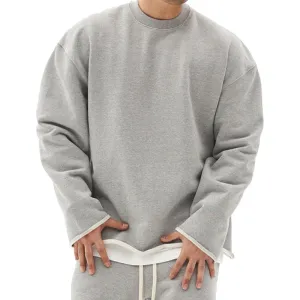 Men's Fashion Solid Color Loose Fit Sweatshirt 17549257Z