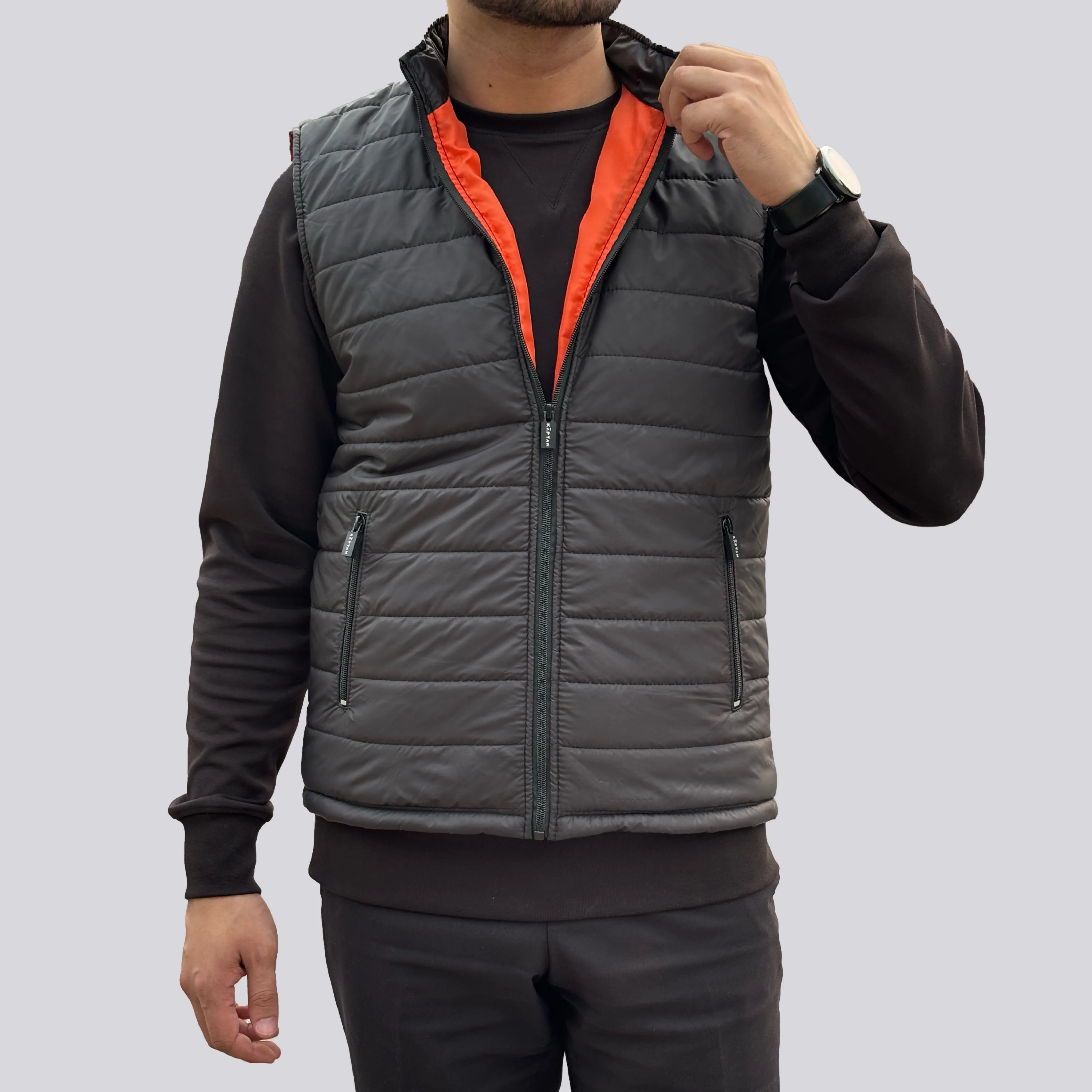 Men's Puffer Vest - Black | Kaptan