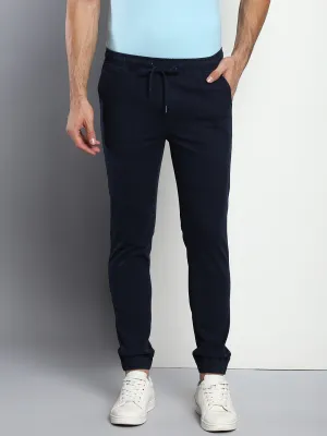 Men's Straight Fit Cotton Joggers (Navy)