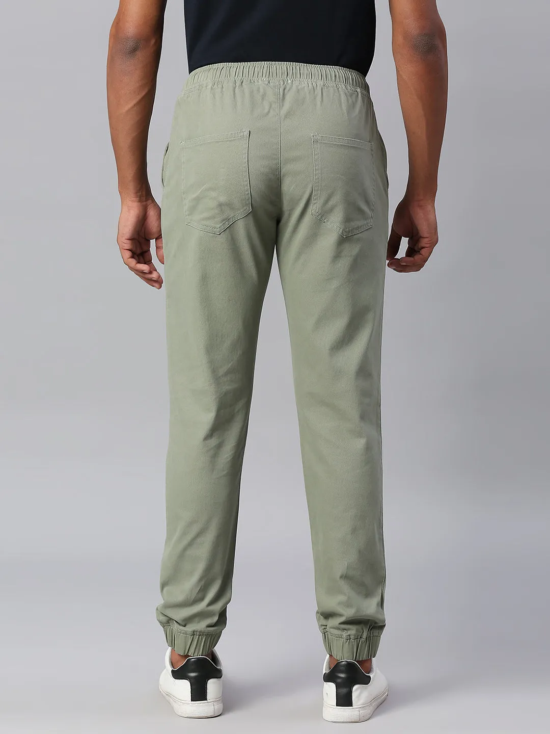 Men's Straight Fit Cotton Joggers (Sage)