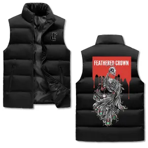 Mens Warm Stand Collar Zip Up Puffer Vest