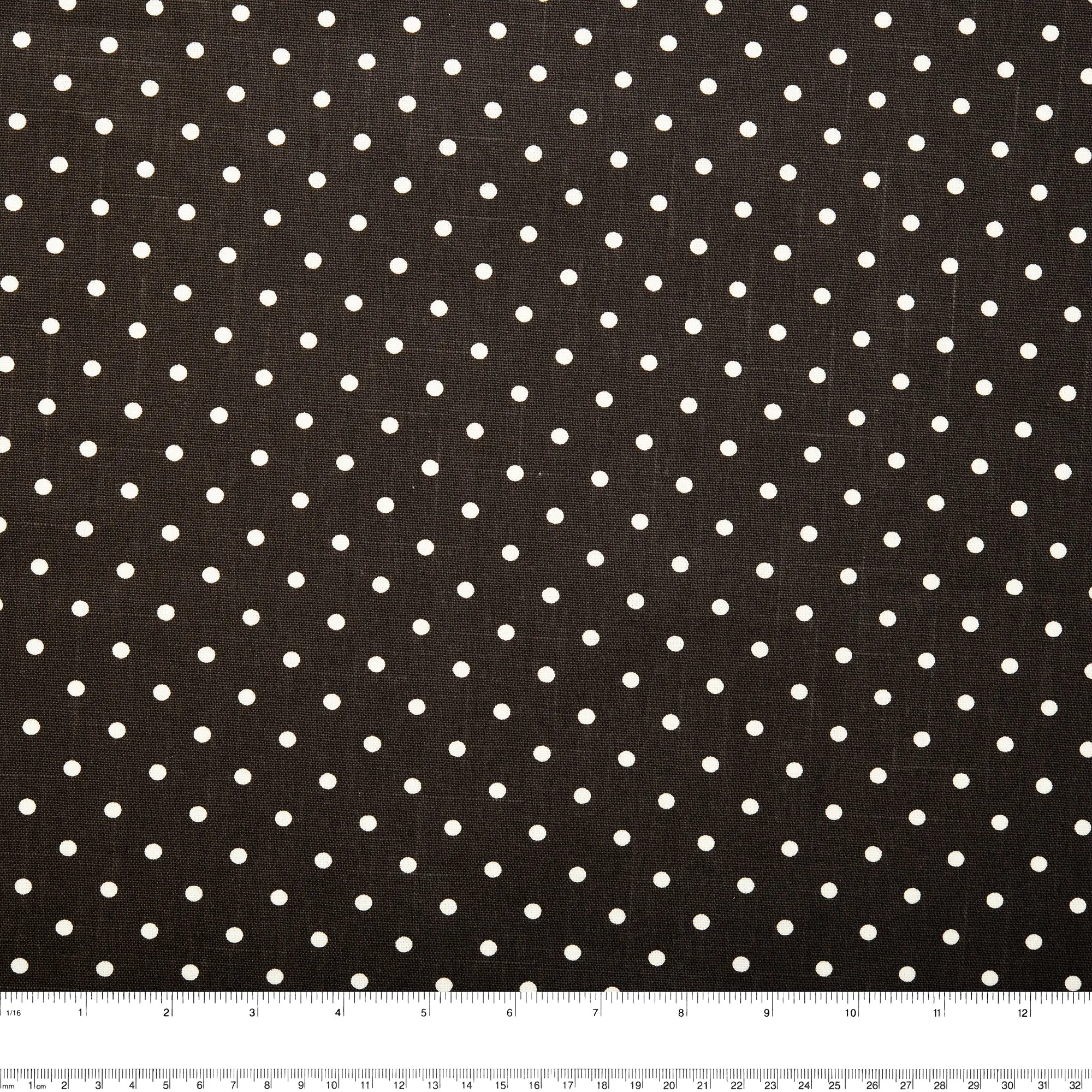 Printed Craft Canvas - TIC-TAC-TOE - Polka dots - Dark grey