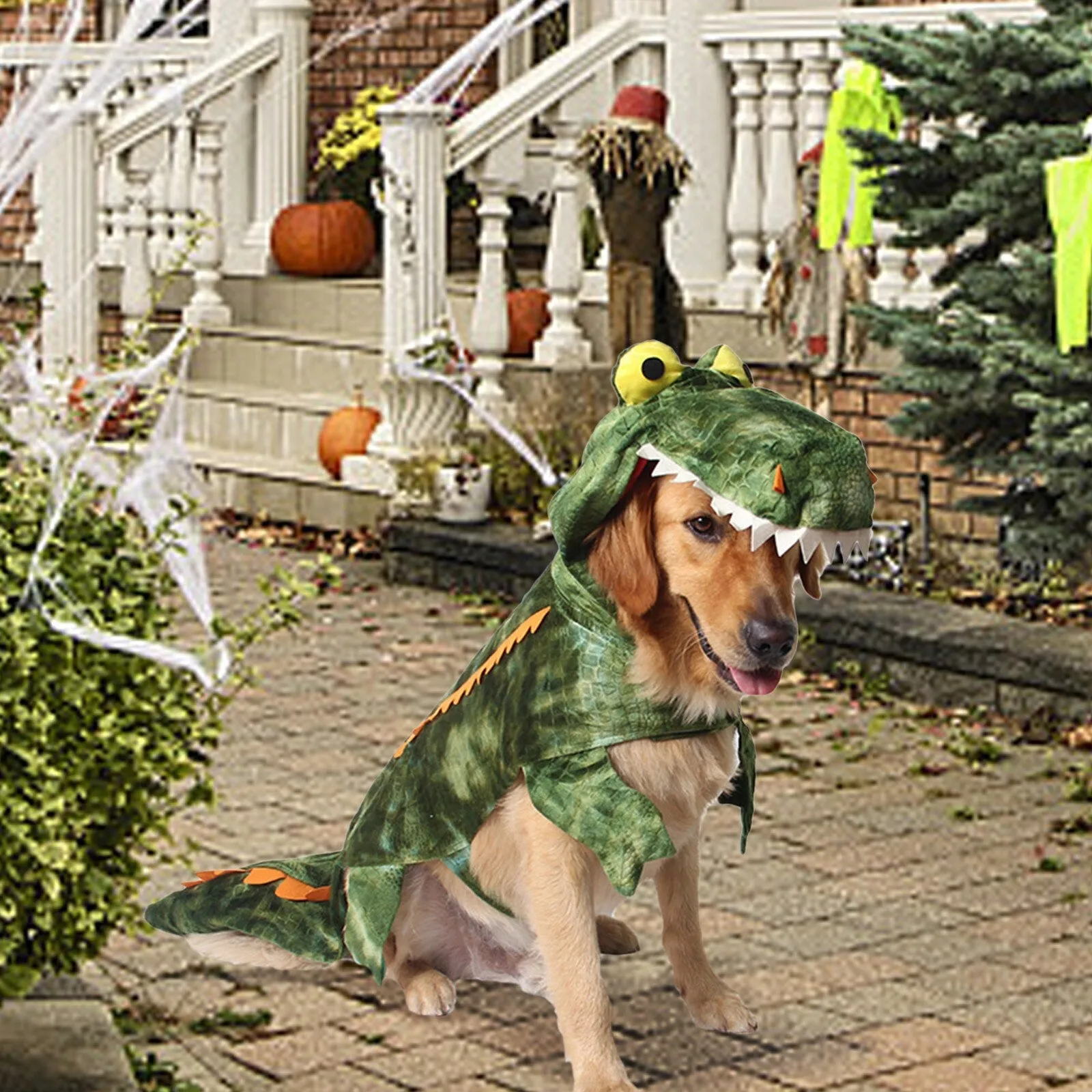 Roaring Fun: Crocodile Cosplay Hoodies for Playful Puppies - Perfect Pet Costume for Halloween Parties and Beyond!