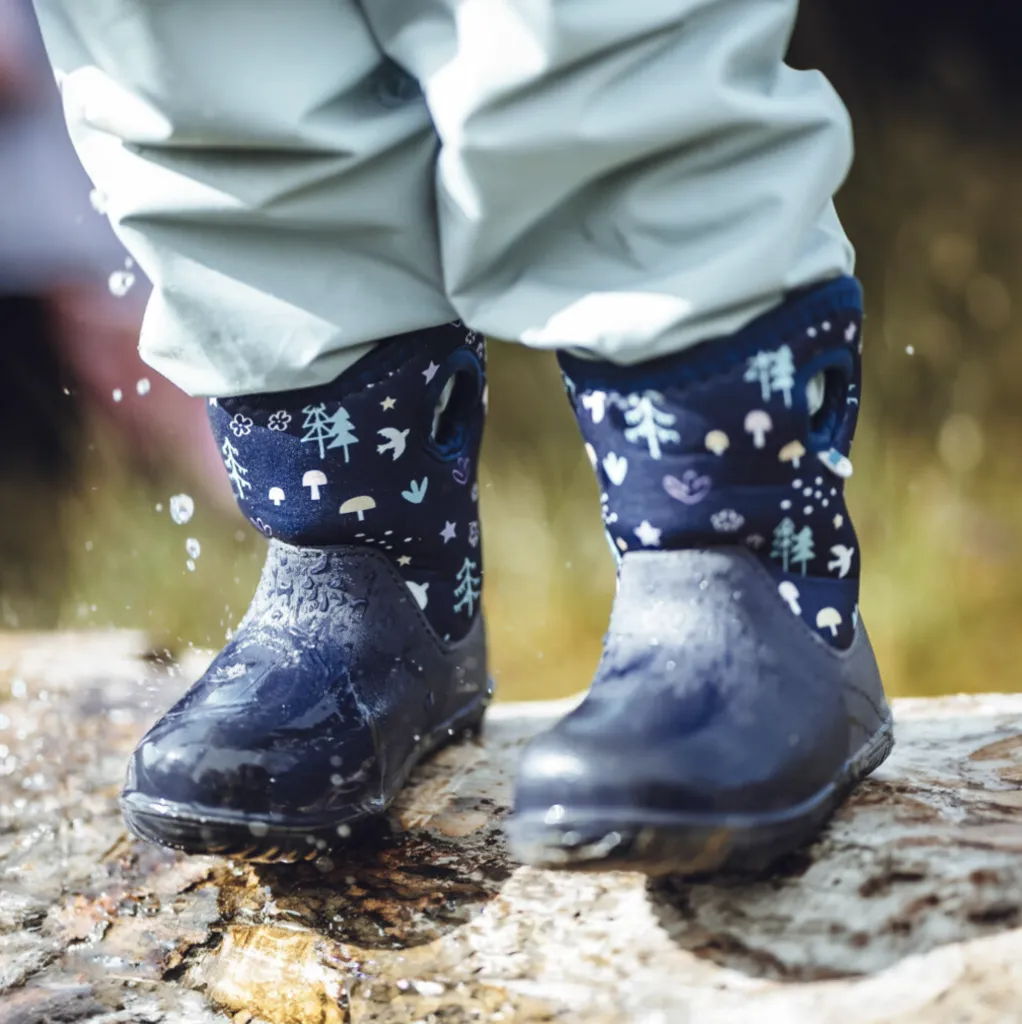 Size 6: Jan & Jul NAVY FOREST Birch Toasty-Dry Lite Winter Rain Boots NEW