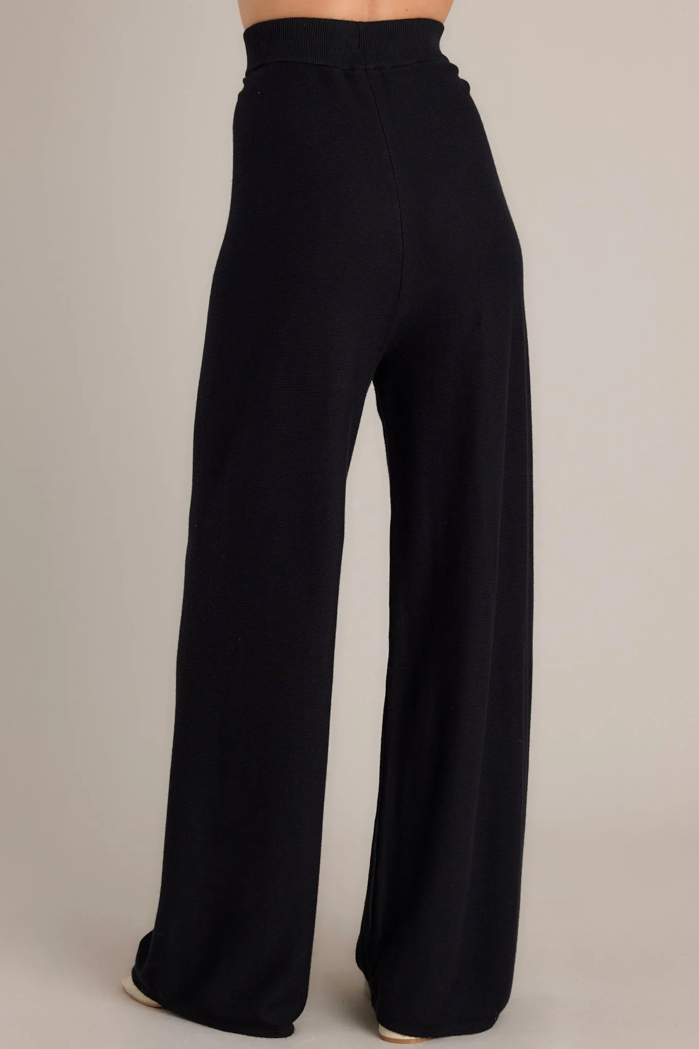 Starless Sky Black Wide Leg Sweater Pants