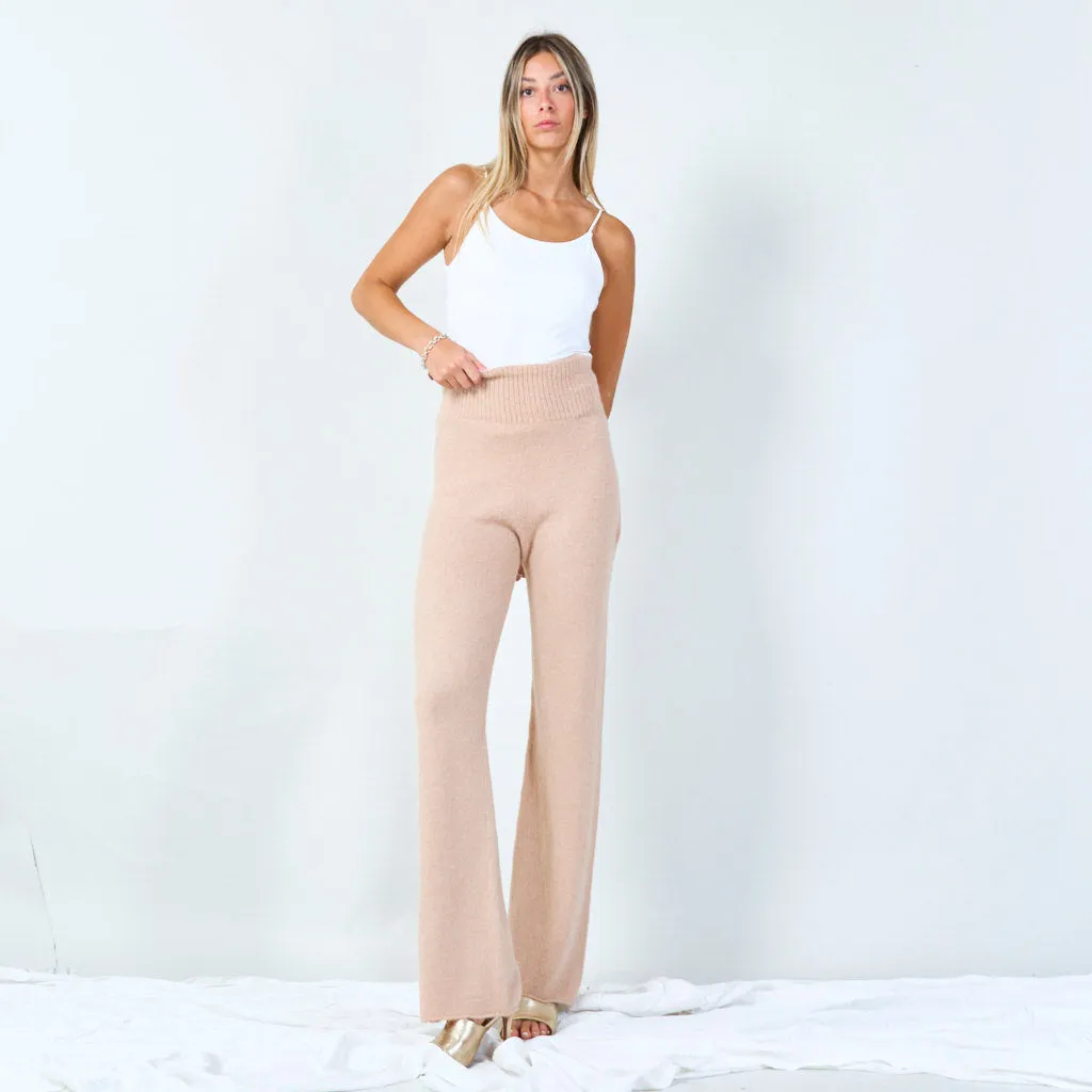 Stylish knit wide-leg pants wholesale