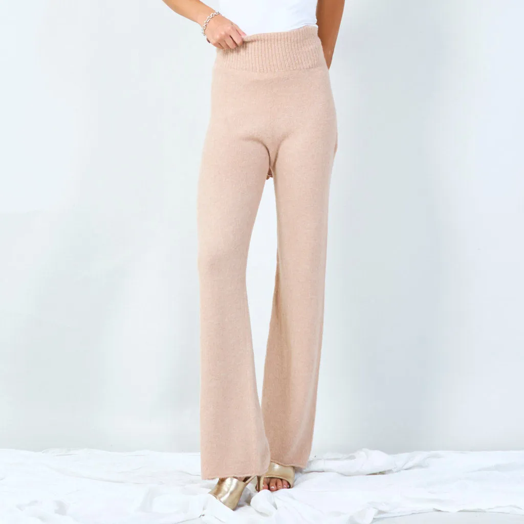 Stylish knit wide-leg pants wholesale